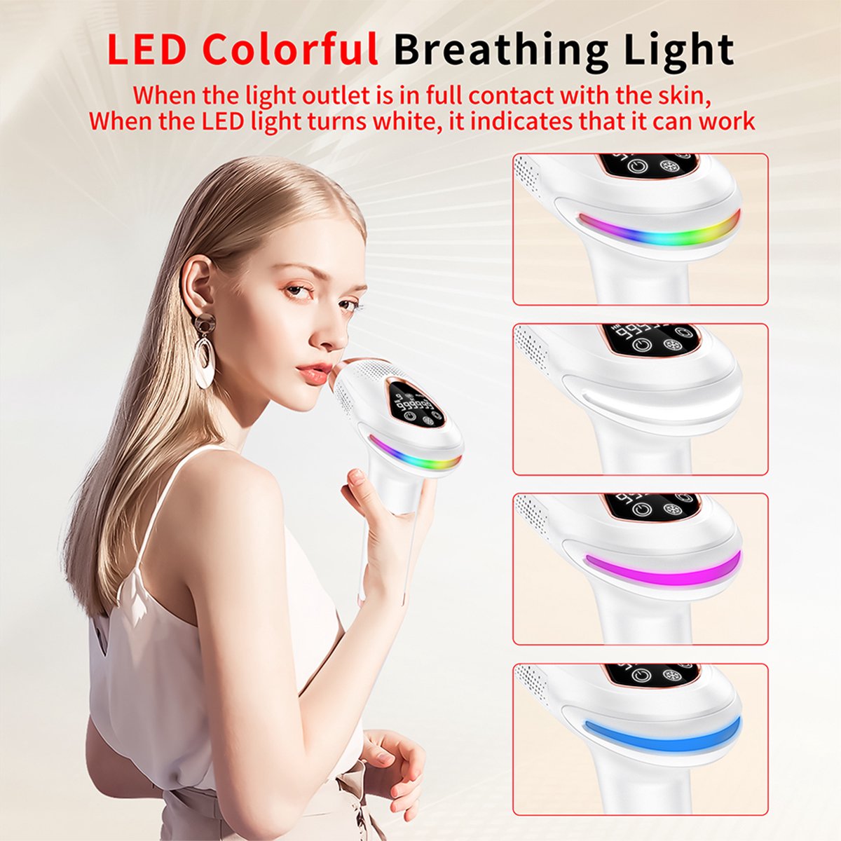 3-in-1 IPL Ontharingsapparaat – Haarverwijdering, Huidverjonging & Acne Behandeling – Ice Cooling – 9 Energieniveaus - IPL ontharingsapparaat - laser ontharing thuis - IPL hair removal - permanente ontharing - ice cooling IPL thumbnail 3