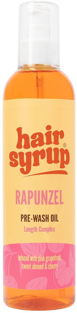 Hair Syrup Rapunzel Haarolie – Pre-Wash Olie met Roze Grapefruit & Rizinusolie – Voor Voller & Glanzend Haar