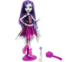 Poupée Monster High Booriginal Creeproduction Spectra Vondergeist avec Frett Rhuen, Journal et Socle