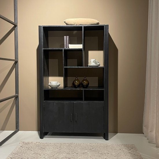 Livingfurn Armoire murale Norris Zwart 110x180cm