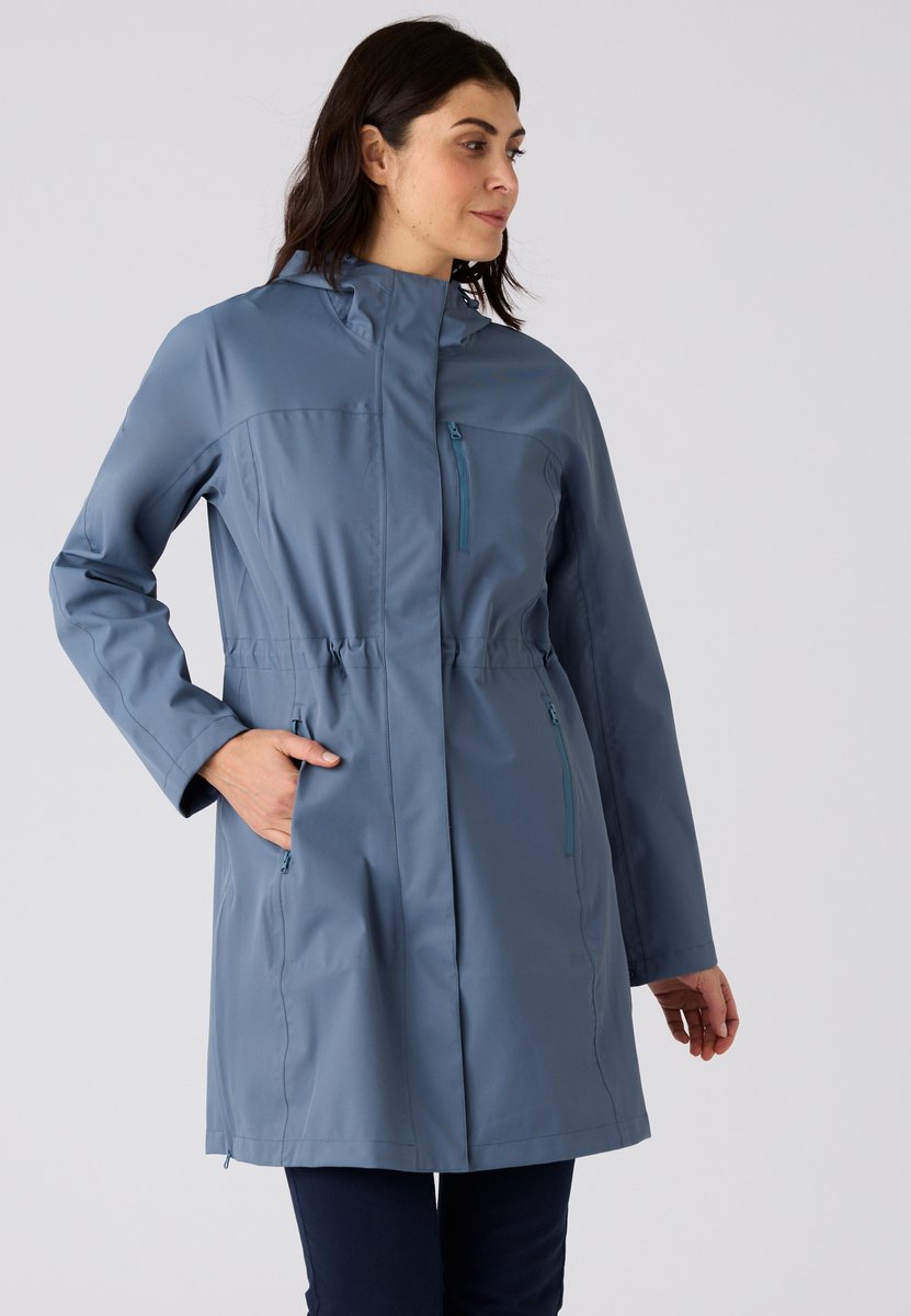 Damart RainProtect lange parka by Damart Dames – 50-52 Blauw
