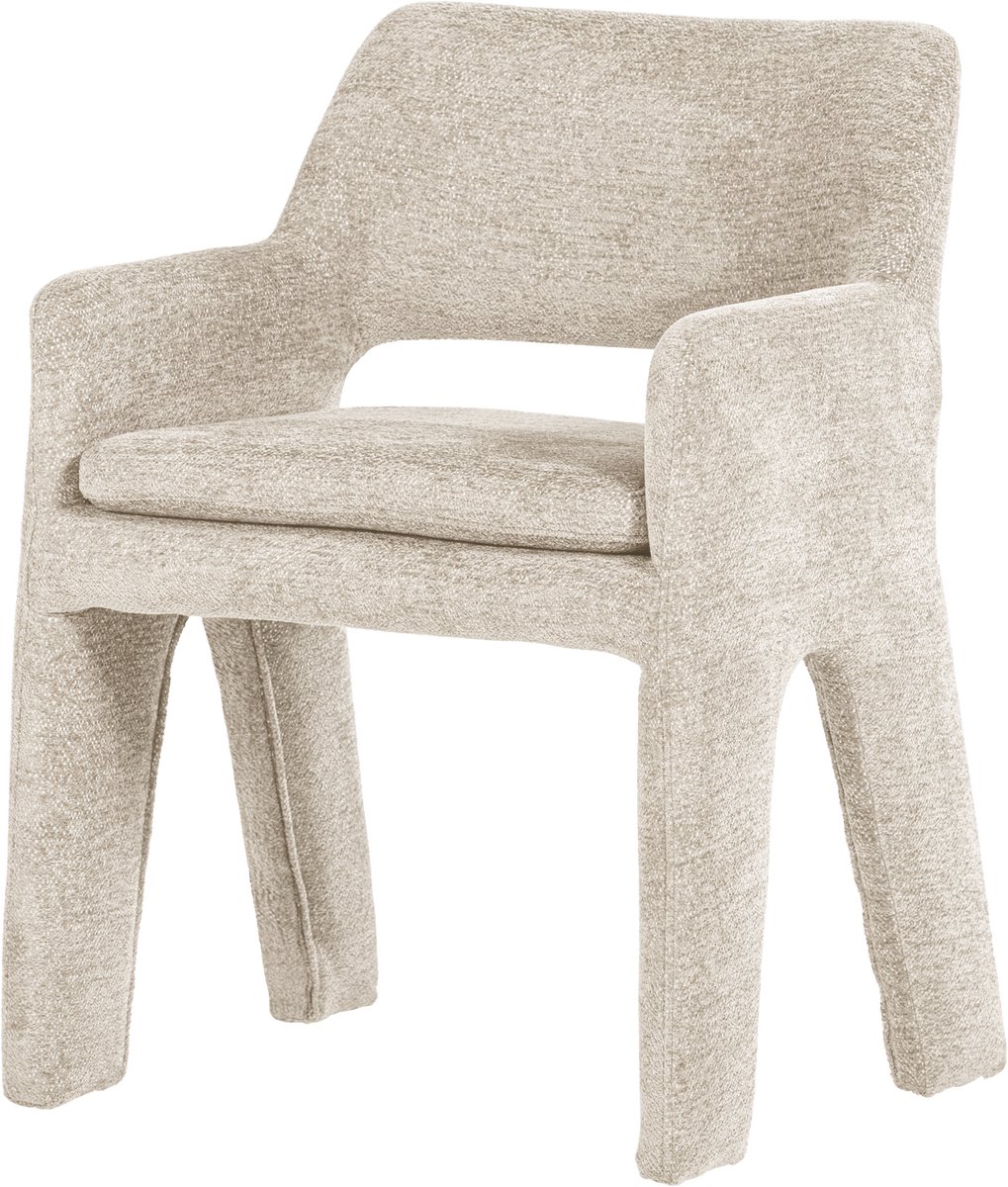 Bigfoot Eetkamerstoel - Chenille - Zand/Beige - 78x57x56 cm