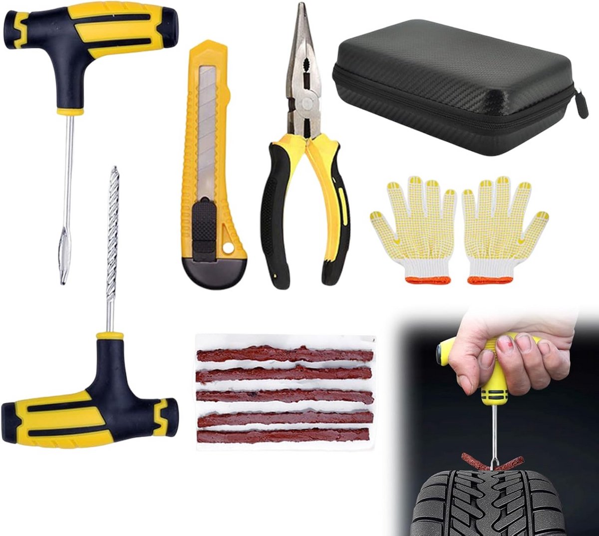 Complete Banden Reparatieset voor Auto, Motor, Fiets en SUV