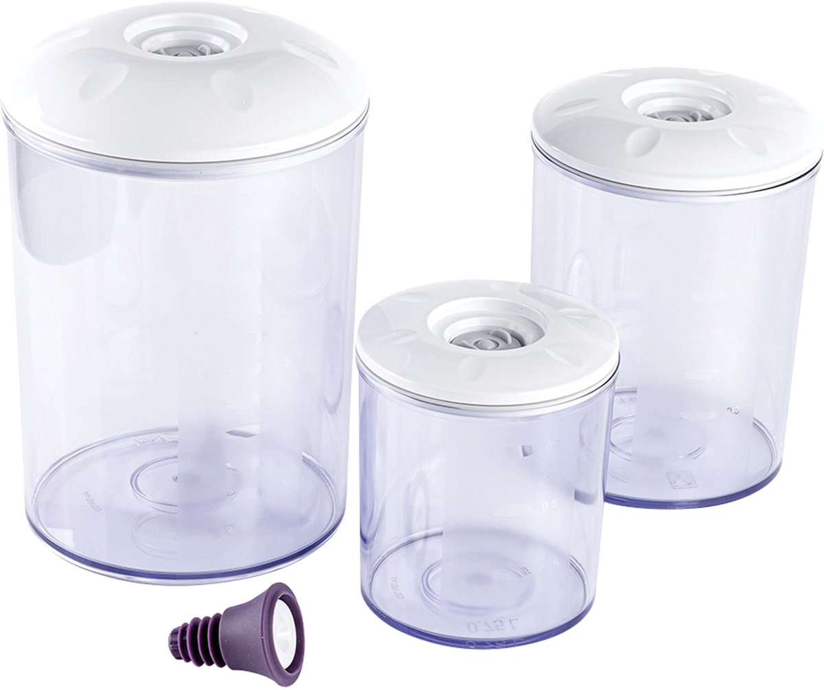 Espressions Bewaarbussen Set 0,75L + 1,5L + 3L + Flesstop