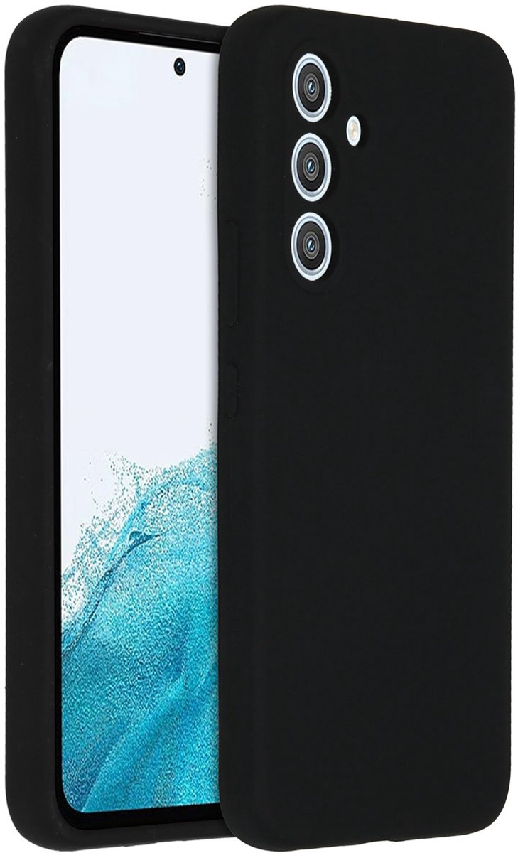 Accezz Hoesje Geschikt voor Samsung Galaxy A54 (5G) Hoesje Siliconen - Accezz Liquid Silicone Backcover - Zwart