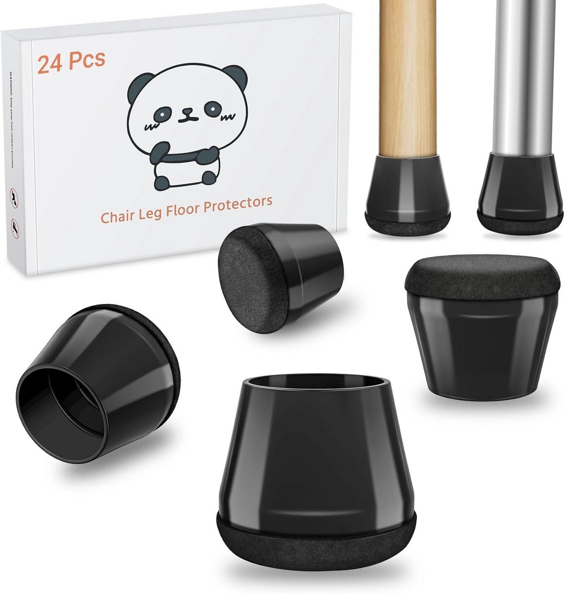 24 Stuks Kleine Stoelpootdoppen Siliconen Beschermkappen Rond 20-26 mm