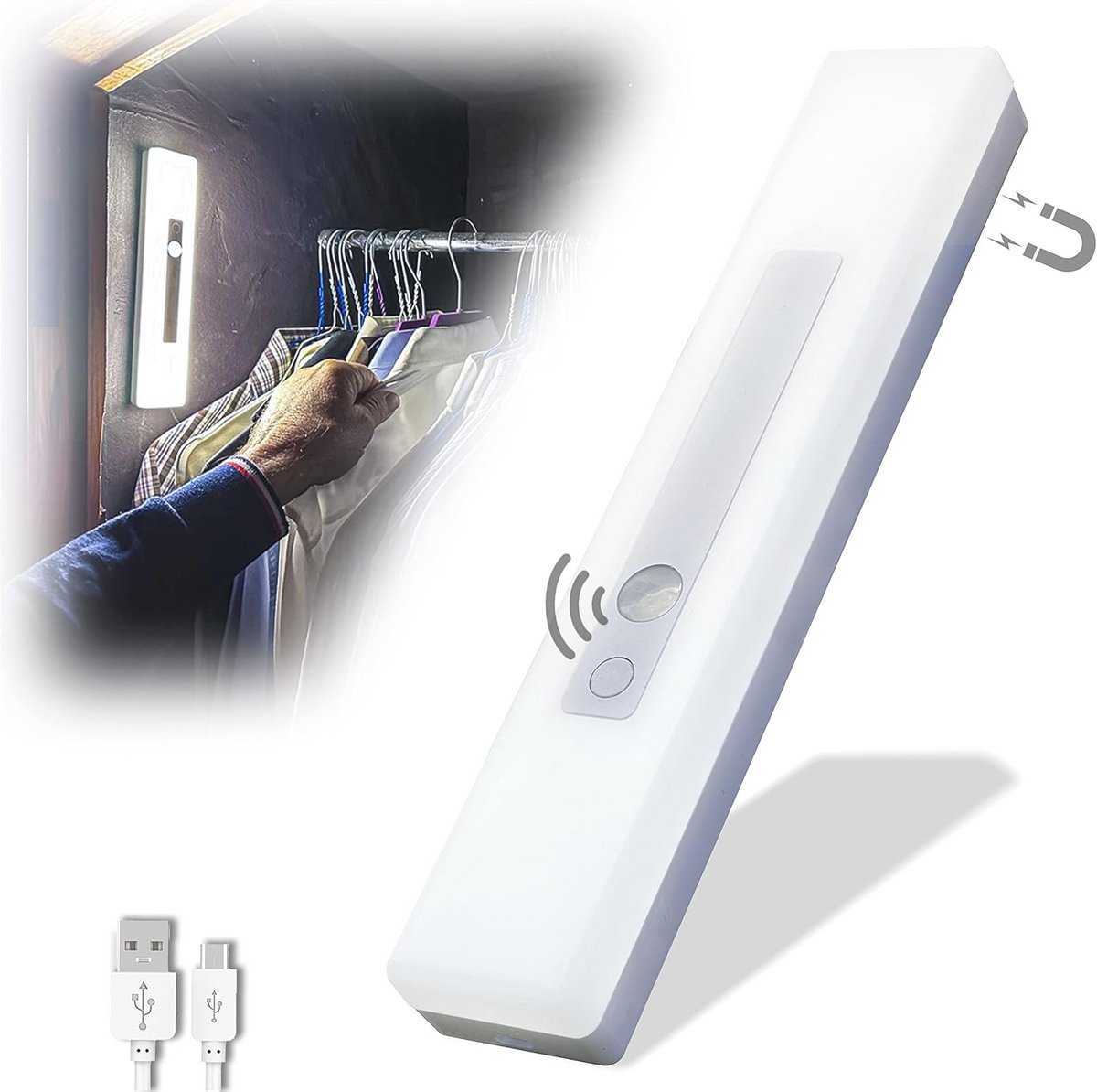 Kastlicht met Bewegingssensor en Oplaadbare LED-lampen voor Interieurs