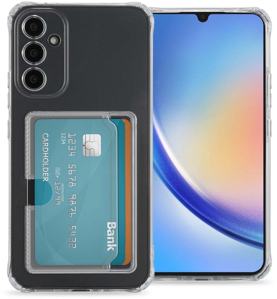 imoshion Hoesje met Pasjeshouder - Geschikt voor Samsung Galaxy A34 (5G) - Transparant