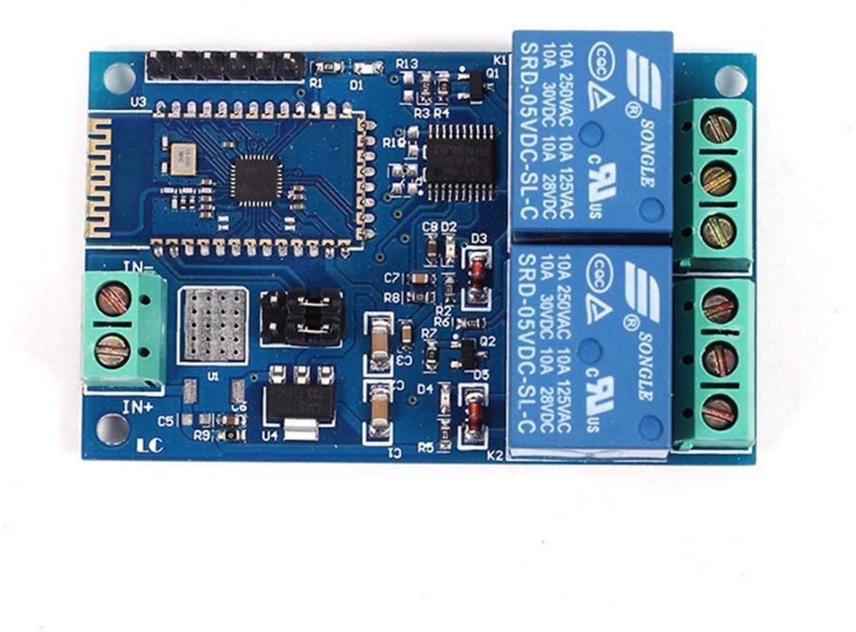 2-kanaals Bluetooth relais voor Smart Home met App afstandsbediening