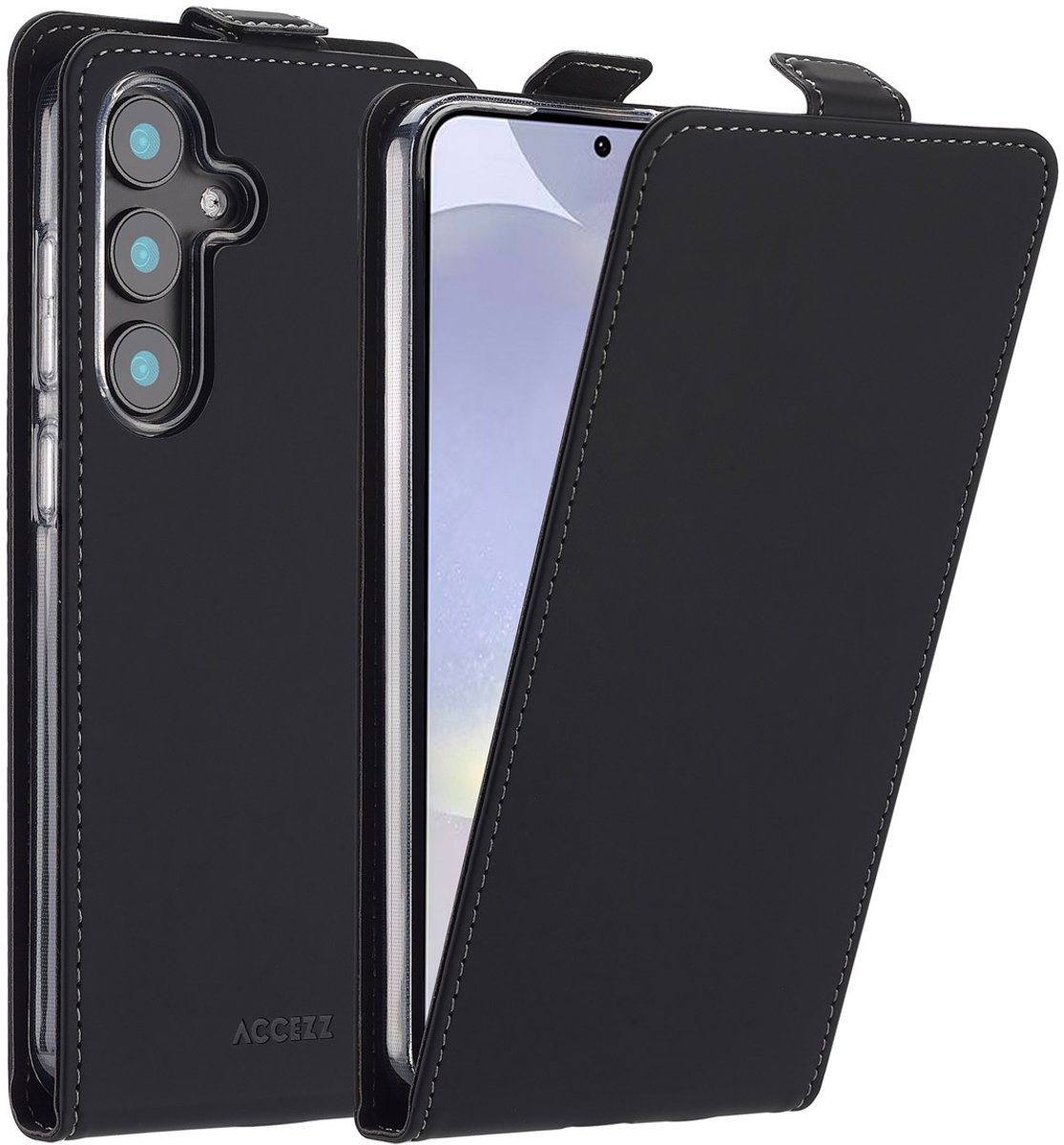 Accezz Hoesje - Geschikt voor Samsung Galaxy S25 Plus - Flipcase - Zwart