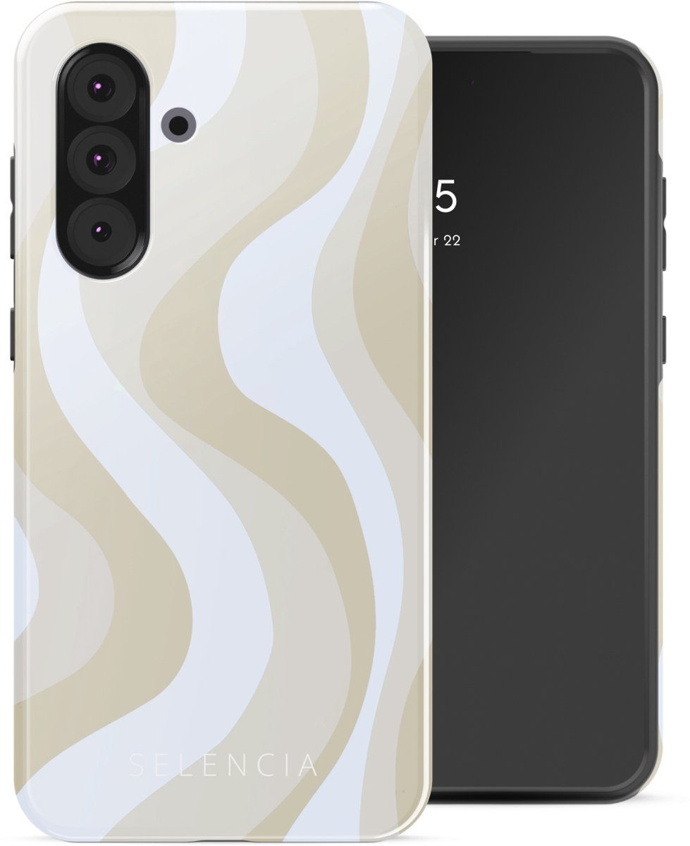 Selencia Hoesje - Geschikt voor Samsung Galaxy A36 / A56 (5G) - Backcover - Desert Waves Beige