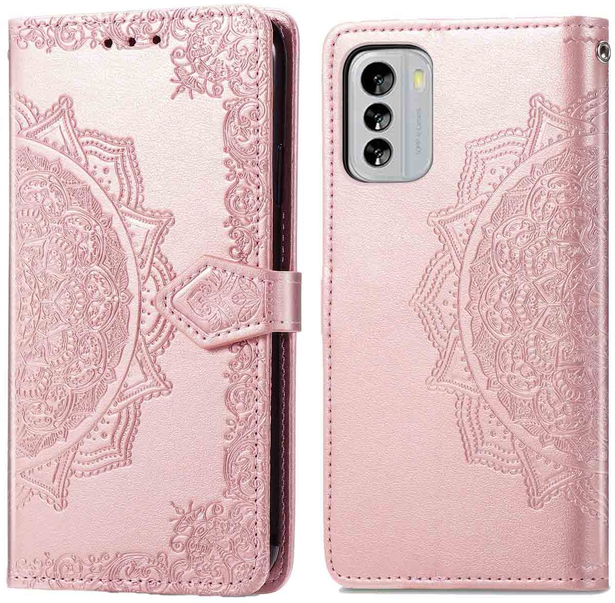 imoshion Hoesje - Geschikt voor Nokia G60 - Mandala Bookcase - Rosé Goud