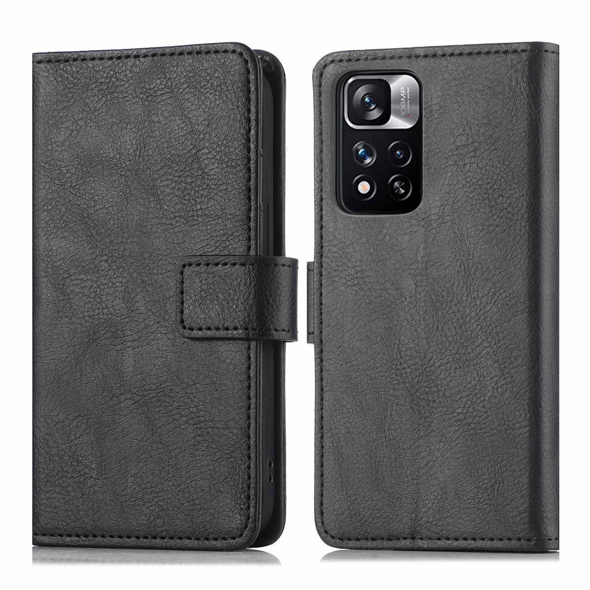 imoshion Hoesje - Geschikt voor Xiaomi Redmi Note 11 Pro - Luxe Bookcase - Zwart