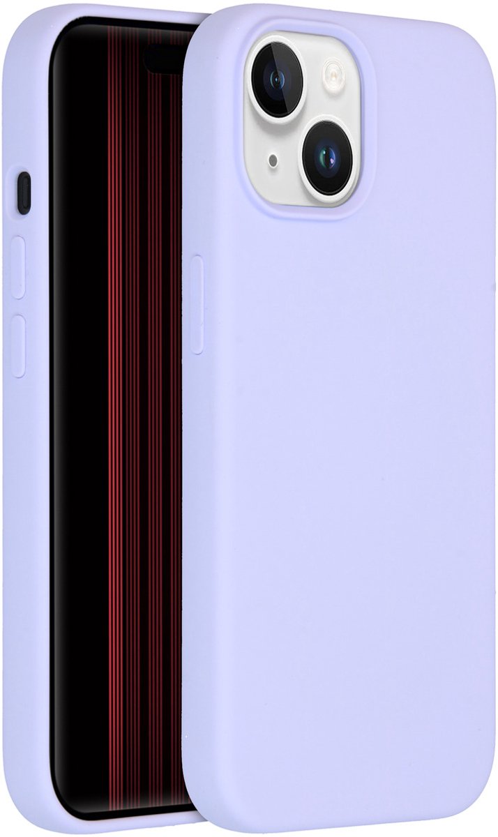 Accezz Liquid Silicone Backcover met MagSafe iPhone 15 Telefoonhoesje Paars
