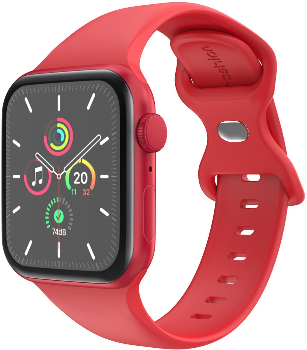 iMoshion Siliconen⁺ bandje voor de Apple Watch Series 1 / 2 / 3 / 4 / 5 / 6 / 7 / 8 / 9 / SE / Ultra (2) - 42 / 44 / 45 / 49 mm - Rose - Maat M/L