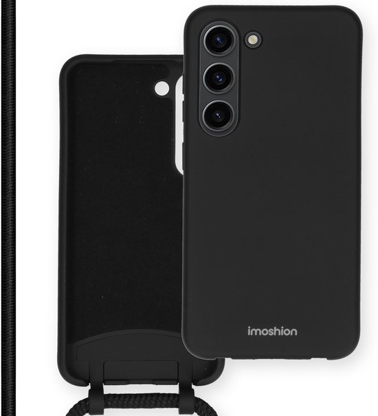 Coque de téléphone noire imoshion avec cordon, pour Samsung Galaxy S23.