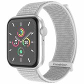 Nylon bandje - Geschikt voor Apple Watch 1, 2, 3, 4, 5, 6, 7, 8, 9, 10, 11, SE, Ultra (2 / 3) - 44/45/46/49 mm - Grijs