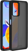 Accezz Coque adaptée pour Xiaomi Redmi Note 11 Pro – Coque arrière robuste givrée Accezz – Zwart
