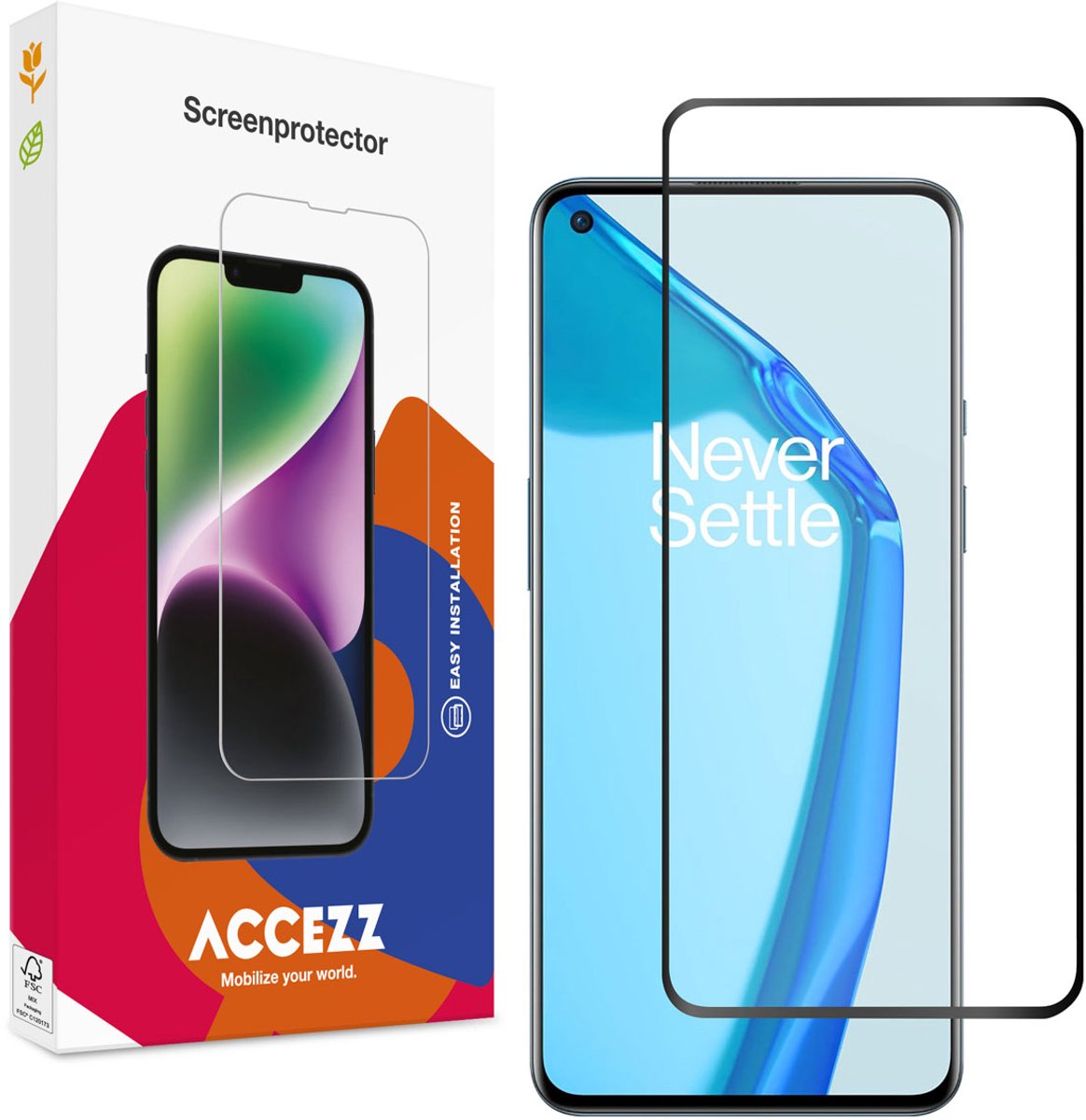 Accezz Screen protector - Geschikt voor OnePlus 9 Pro - Gehard Glas Screenprotector