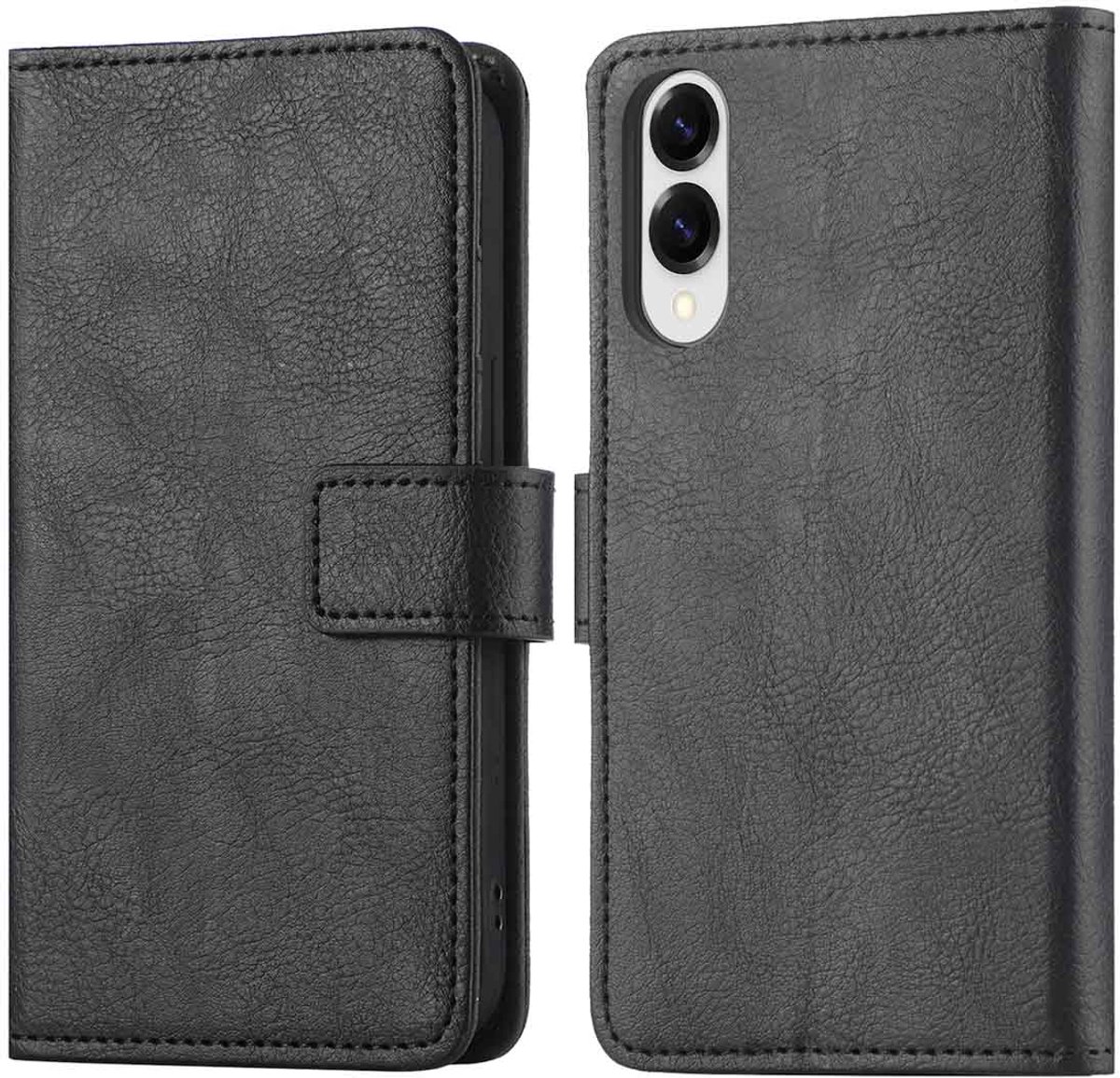 imoshion Hoesje - Geschikt voor Samsung Galaxy S25 Edge - Luxe Bookcase - Zwart