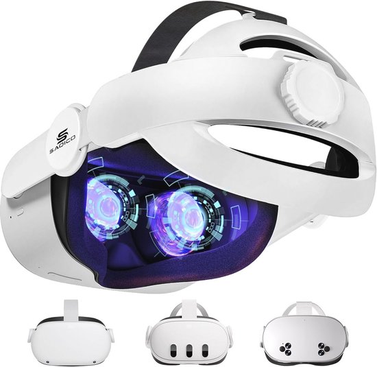 Verstelbare Halo-Hoofdband voor Oculus Quest 2 - 3-in-1 Gaming Accessoire voor Verbeterd Comfort