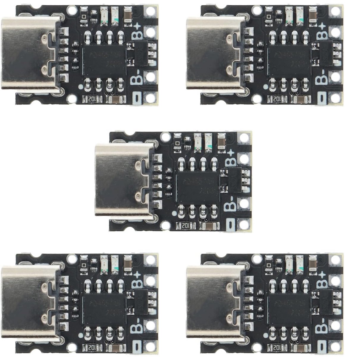 USB C-module acculader 18650 3,7 V met kortsluitbeveiliging en diepe ontlading