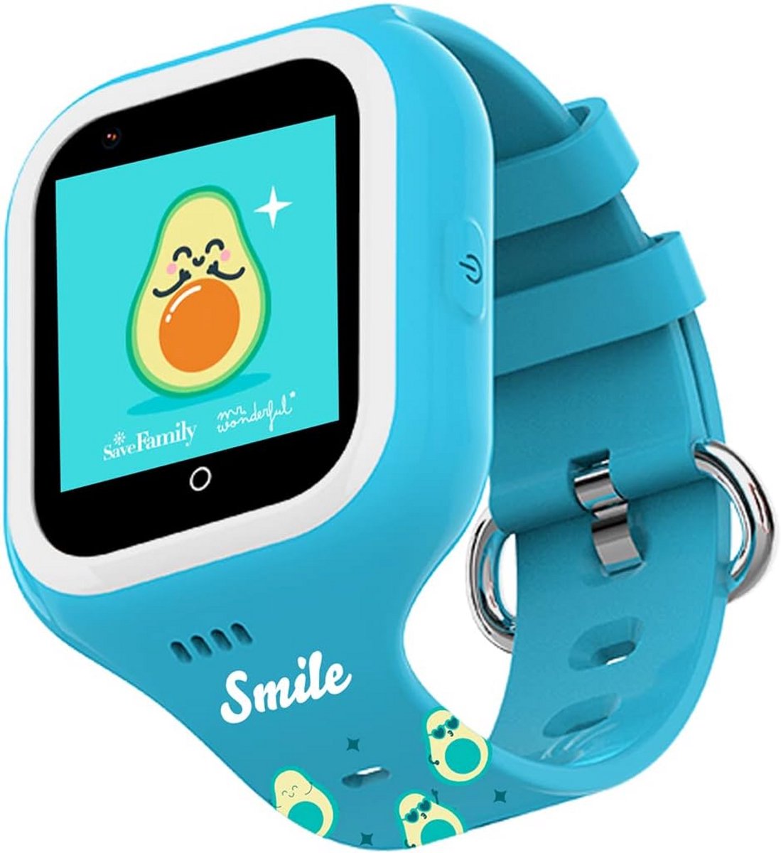 Kinder Smartwatch met Beveiligingsfuncties, GPS, Video, Muziek en WhatsApp (Blauw)