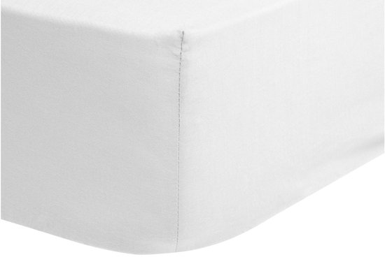 Drap housse Good Morning 160x200cm coton (sans repassage) (coins 30cm) bleu adria