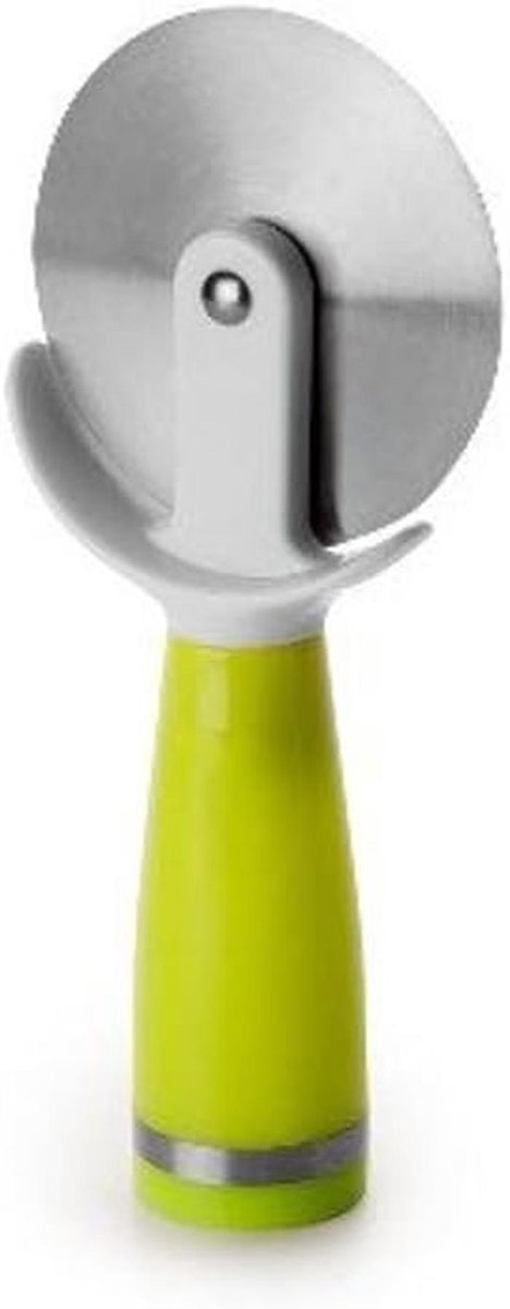 Cortapizza roestvrij staal, zilver/groen, 18 x 8 x 5 cm