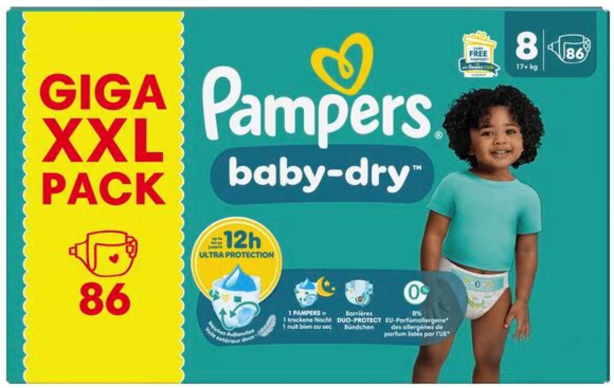 Pampers Baby-Dry Maandbox maat 8