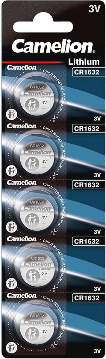 CR1632 Lithium Knoopcelbatterij voor Camera's, Horloges en Afstandsbedieningen