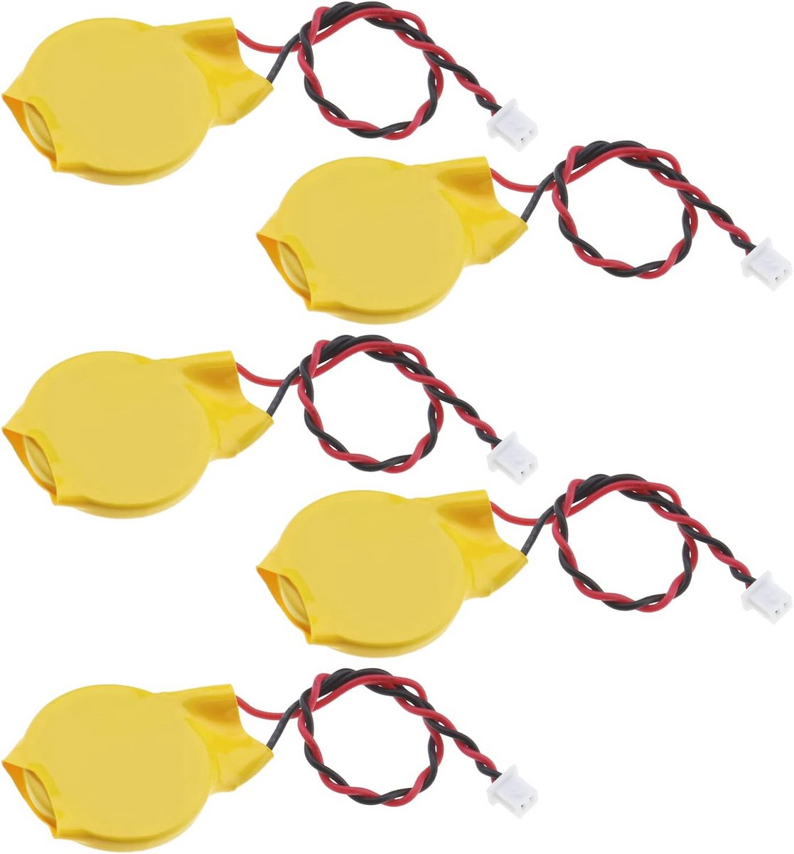 5 Stuks 3V CR2032 BIOS CMOS Batterij met Draad Leads en Connector voor Elektronische Apparaten