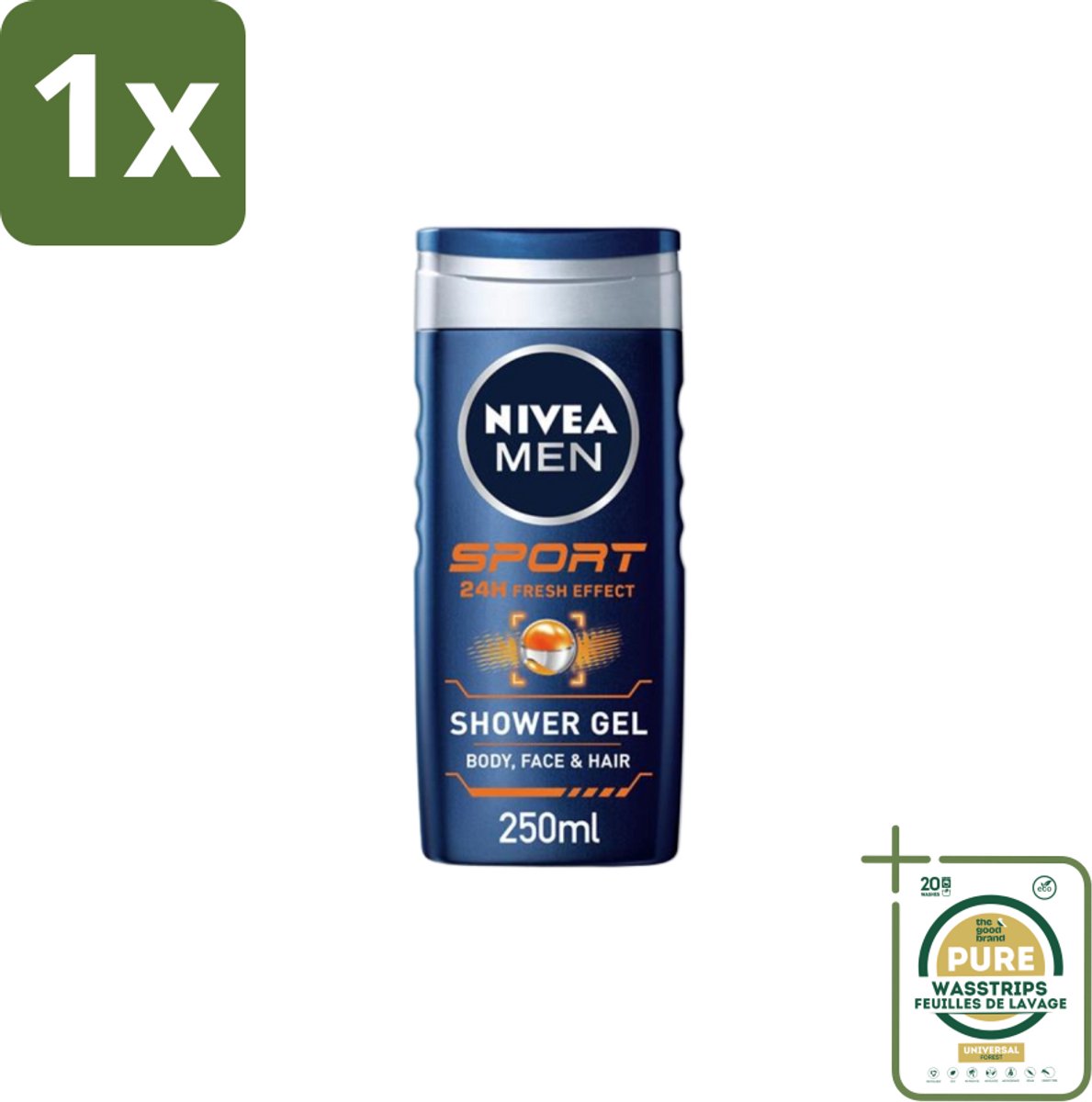 1 x NIVEA MEN – Douchegel – Sport – 250 ml- Koffiezetapparaat