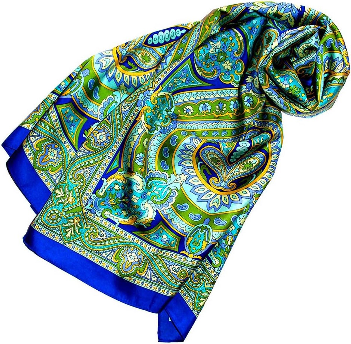 Luxe Zijden Sjaal 100% Zijde Grote Paisley Print - 50x170 cm Damessjaal