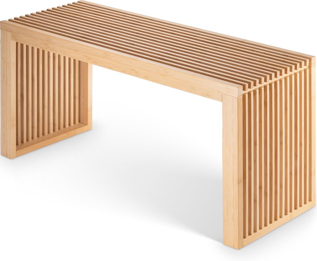 Comfortabele Bamboe Eetkamerbank - Multifunctioneel Keukenbankje Zonder Rugleuning - 45 x 33 x 43 cm