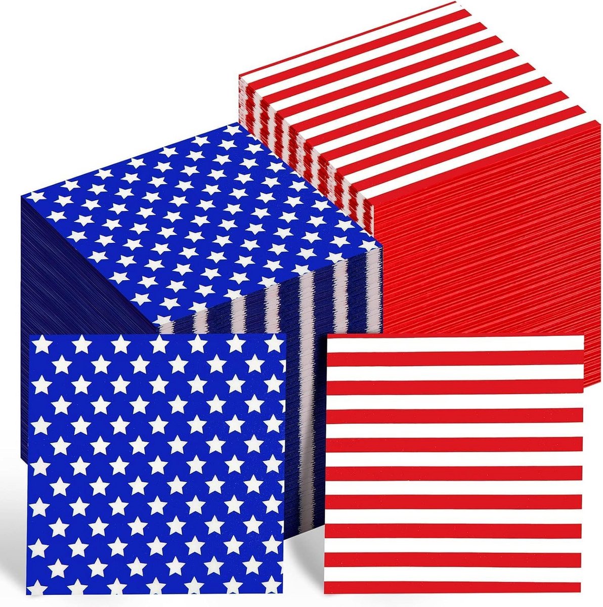 Amerikaanse feestdecoraties - 96 stuks servetten voor patriottische vieringen