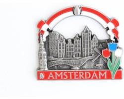 3D City Metalen Koelkast Magneten Land Vakantie Souvenir Londen Parijs NewYork Berlijn Dubai Amsterdam Rome Praag Milaan Barcelona Venetië (Amsterdam)