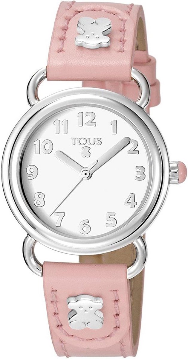 Kindhorloge Baby Beer Roze Band RVS - Waterdicht Tijdsaanduiding