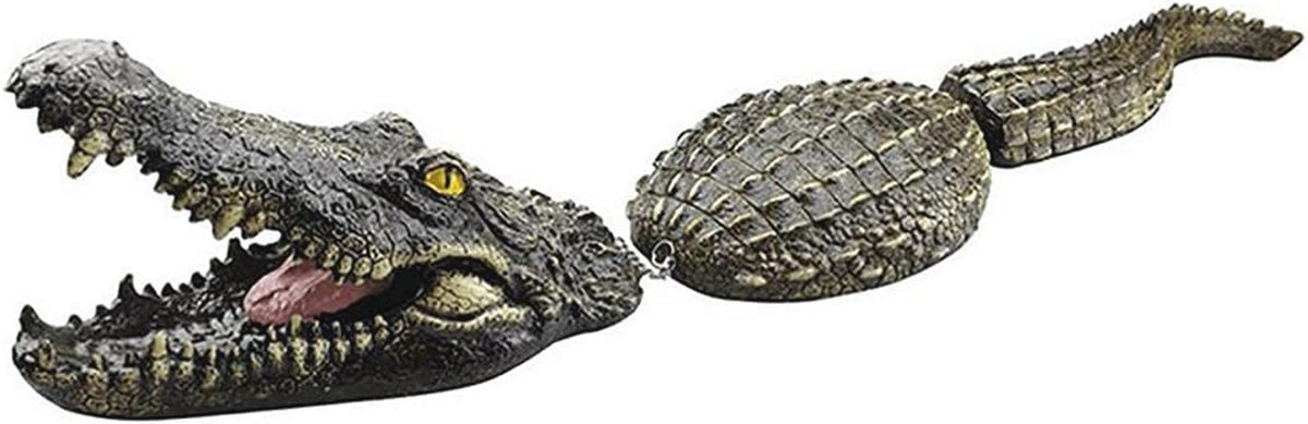 Inovra Plus - Drijvende Krokodil Grappige Vijver Tuin Decoy Decoratie Realistische Alligator Aas 80 * 125 * 12CM met Zoekwoorden Grappig en Simulatie