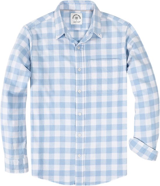 Dubinik® 6oz Mens Flanellen Shirts Lange Mouw Flanel Shirt voor Mannen