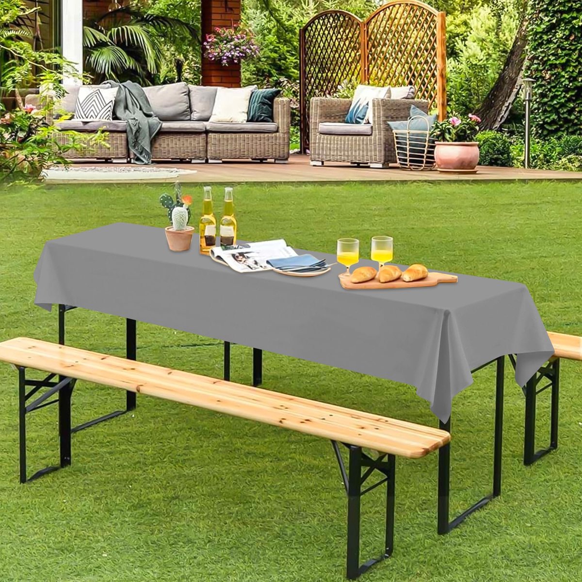 Unyqoos® Set van 2 waterdichte tafelkleden voor biertafels met elegante uitstraling