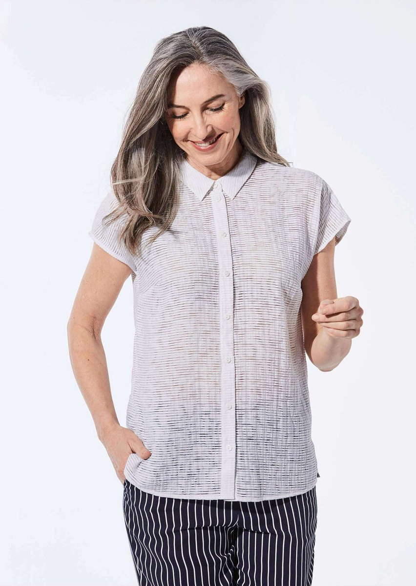 Goldner Blouse Ausbrenner-blouse