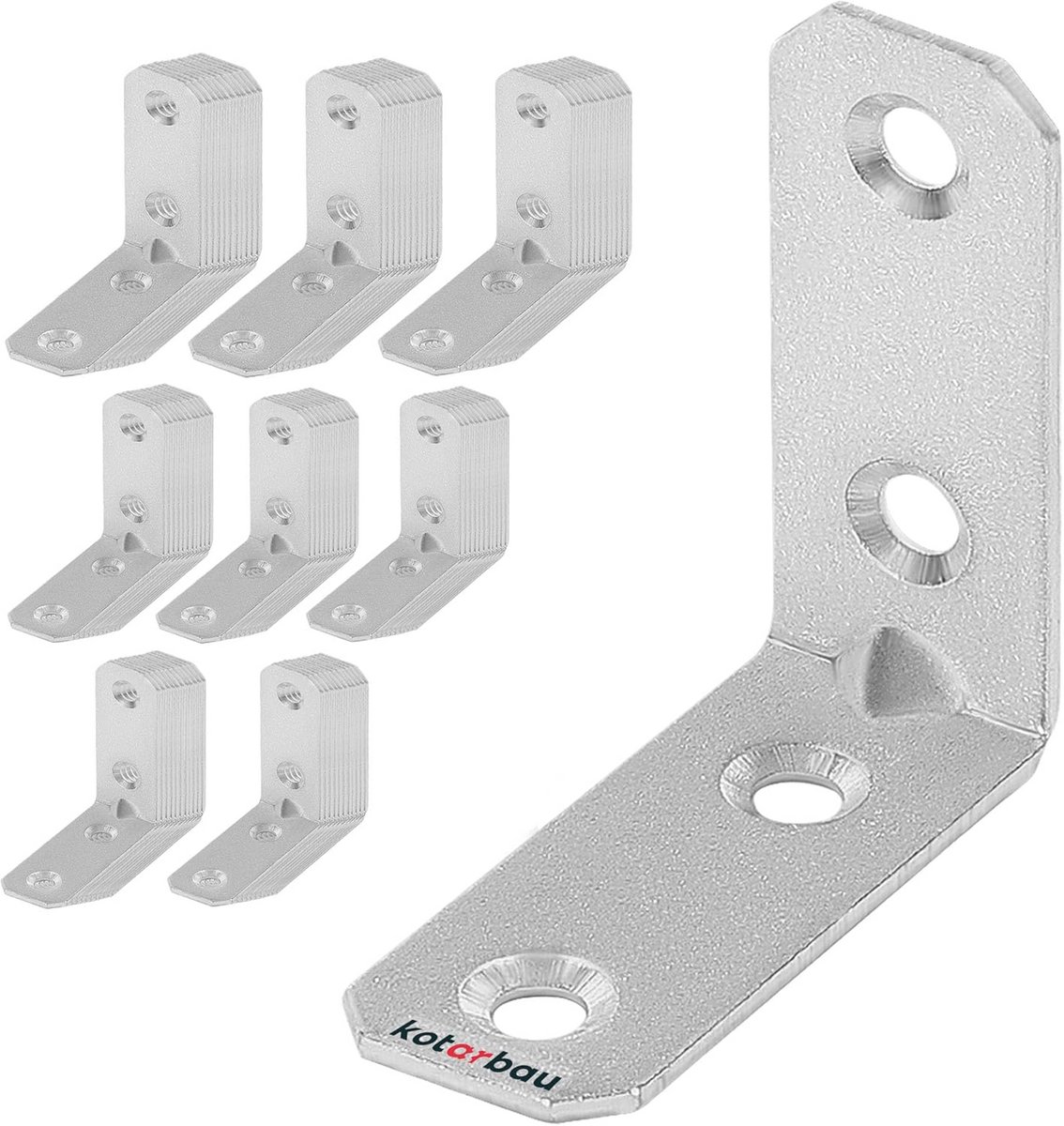 Set van 100 Hoekverbinders 40 x 40 mm - Sterke Meubelverbinder voor Zware Belastingen