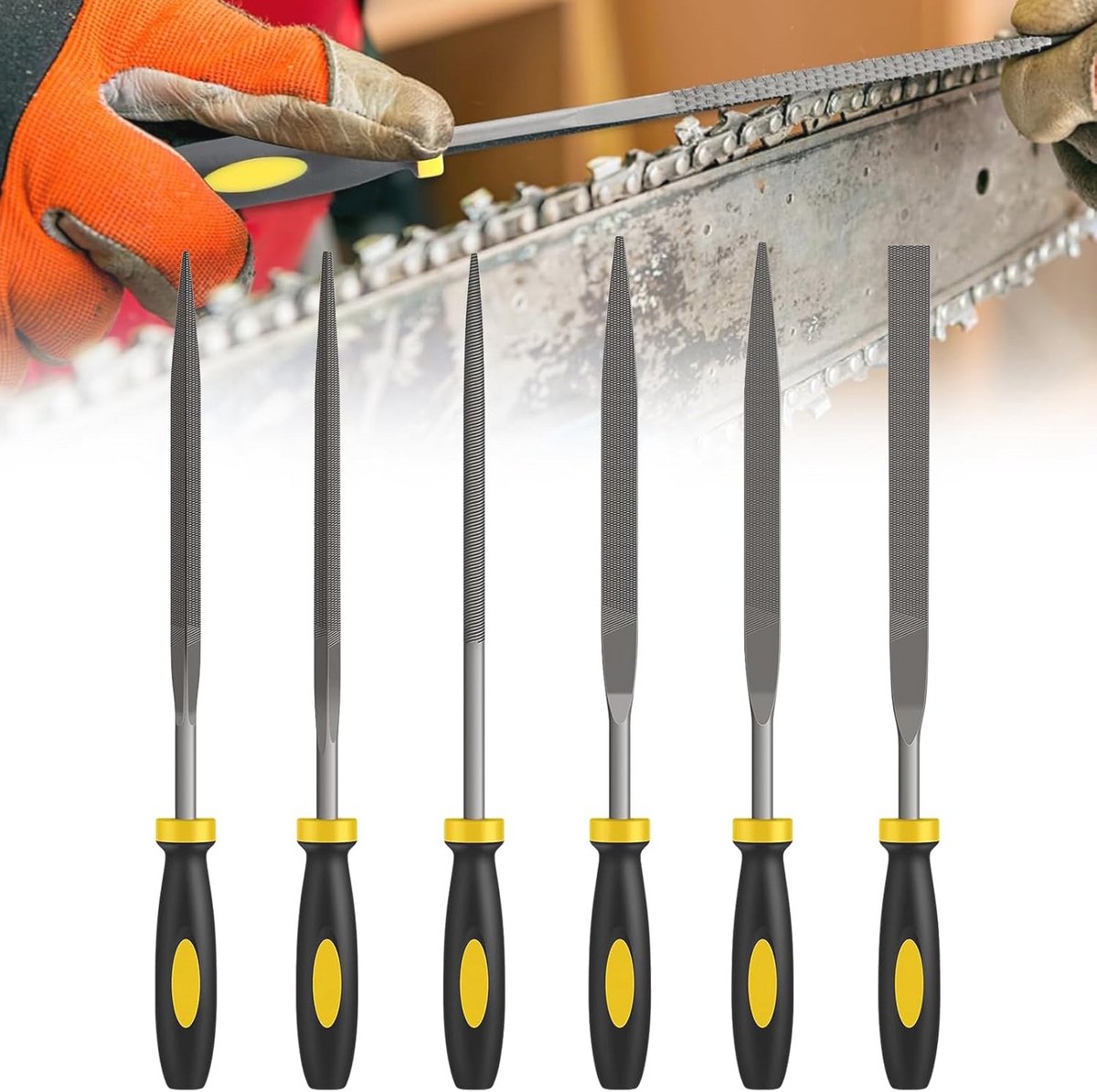 Vijlenset voor Hout, Metaal en Kunststof - Set van 6 Metalen Vijlen