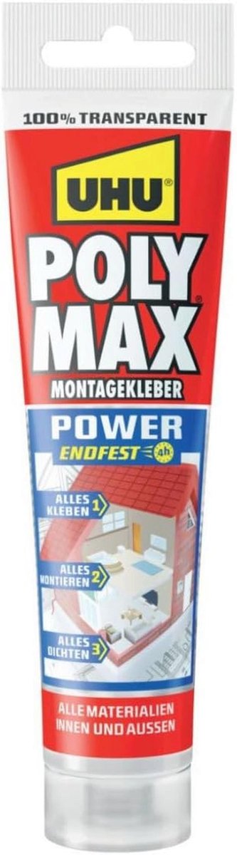 Transparante montagelijm en afdichtmiddel, hoge eindsterkte, 115 g