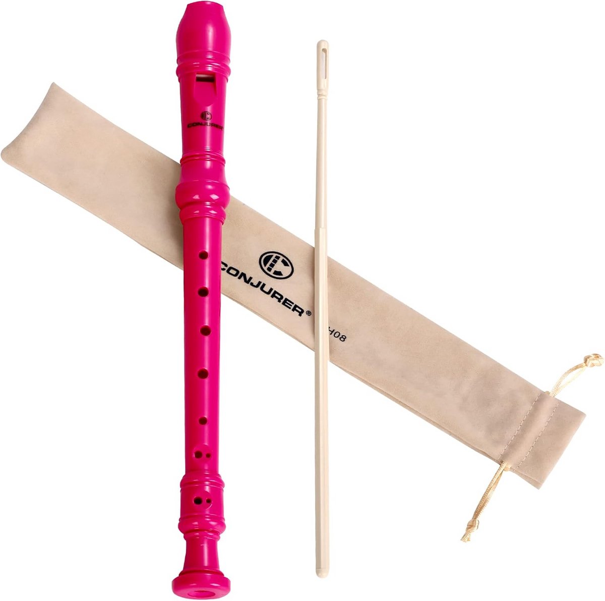 Sopraanblokfluit ABS 8 gaten - Barok Greep - Roze