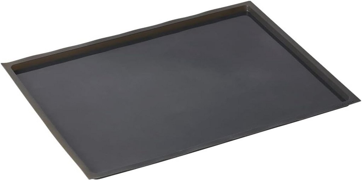 Genois Bakmat met Randen - Antiaanbaklaag - Zacht - Oven Safe - BPA Vrij Silicone - Zwart