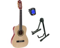 Klassieke gitaar 1/2 - incl. statief en tuner - LaPaz 002 - Natuurlijk