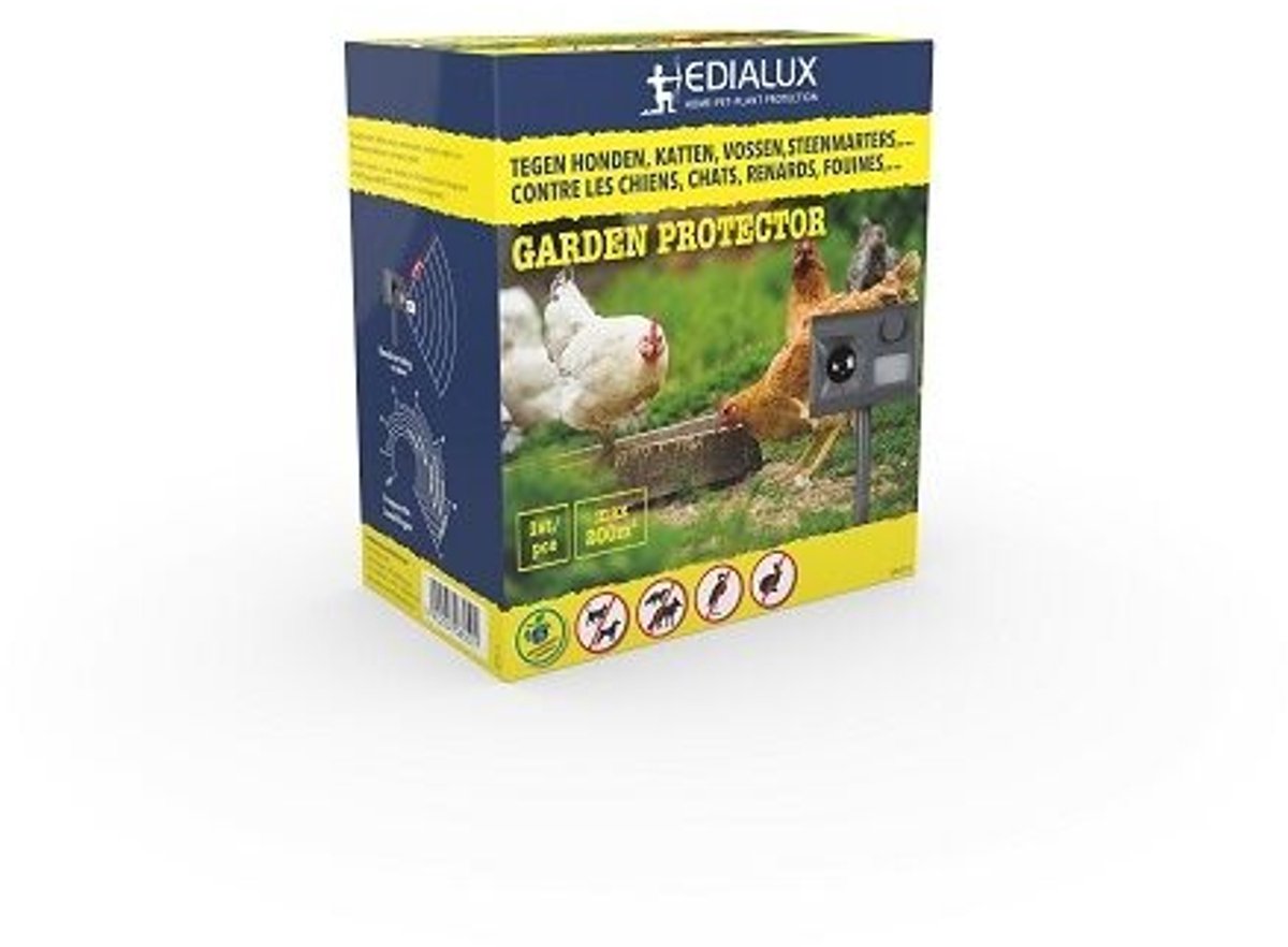 Edialux Ultrasone dierenverjager met bewegingssensor voor 60 mÂ²