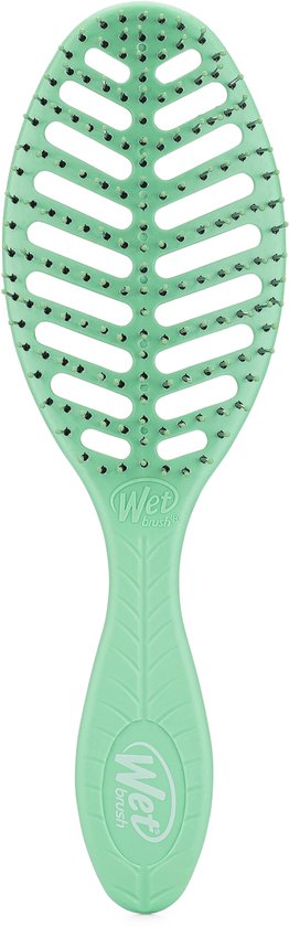 WetBrush Go Green Speed Dry – Green - Sneldrogende Groene Haarborstel – Met Duurzame, Ecovriendelijke Materialen – Vermindert Haarbreuk & Frizz – Geschikt Voor Nat & Droog Haar – Ultra Zachte IntelliFlex® Haren – Voor Elk Haartype – Vegan & Duurzaam
